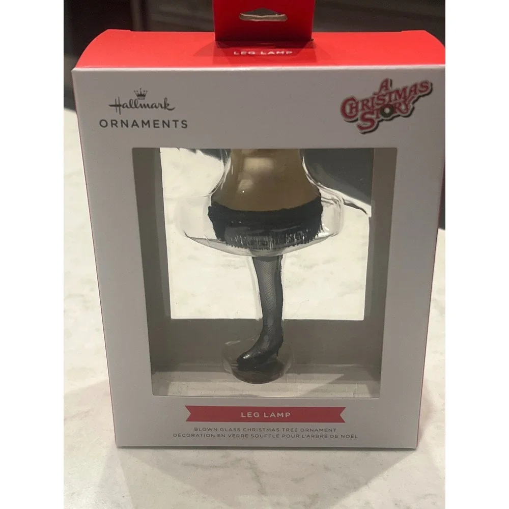 New - Hallmark A Christmas Story Leg Lamp Blown Glass Ornament New in Box‎